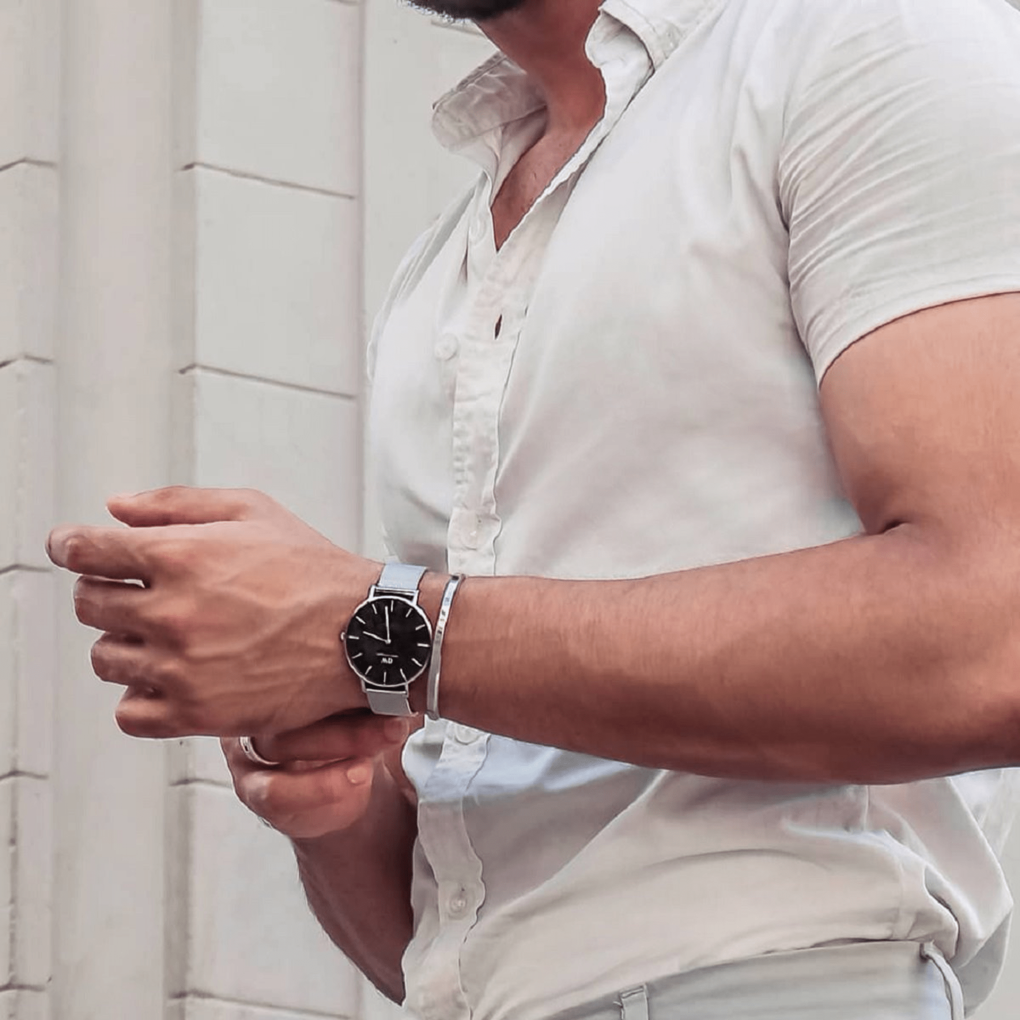 George Men's Round Black Dress Watch with a Classy India | Ubuy